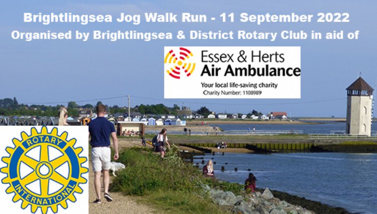 Rotary Club of Brightlingsea And District, Brightlingsea Jog Walk Run in aid of Essex Air Ambulance 2022 - online entry by EventEntry
